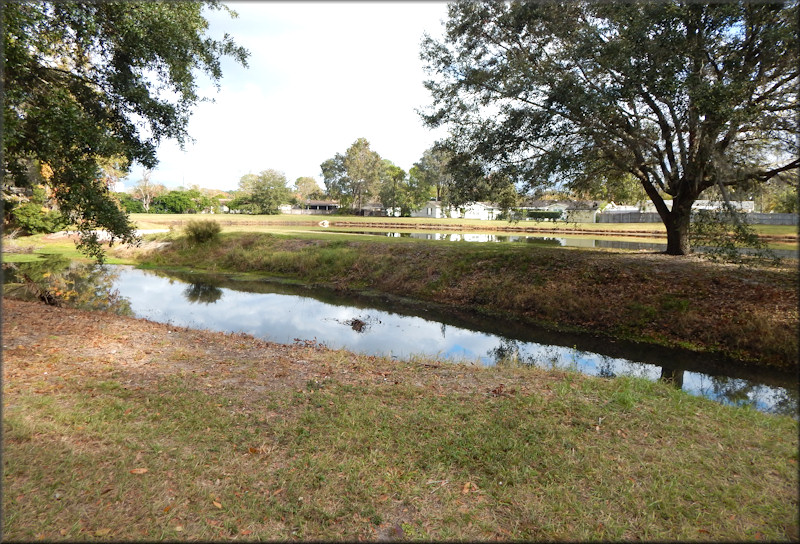 Bennett Branch and one of the retention ponds.