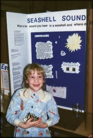Allison Dubs and her science fair project
