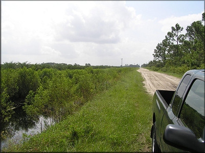 From the north end of the ditch looking south