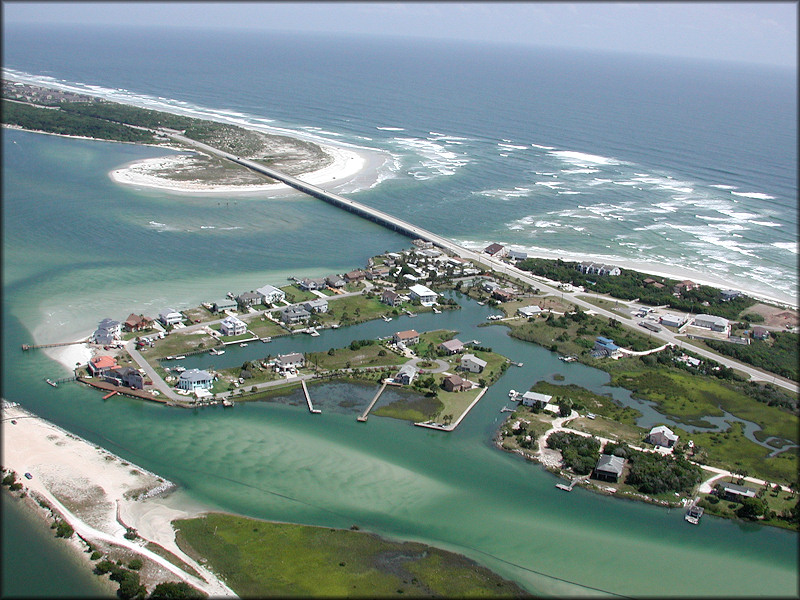 Aerial View Of Matanzas Inlet