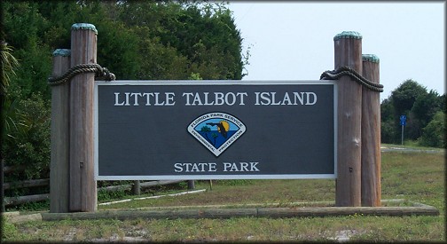 Little Talbot Island Park Entrance Sign